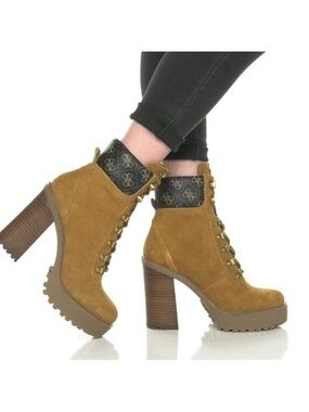 Guess Kelyna Lace-Up Platform Booties